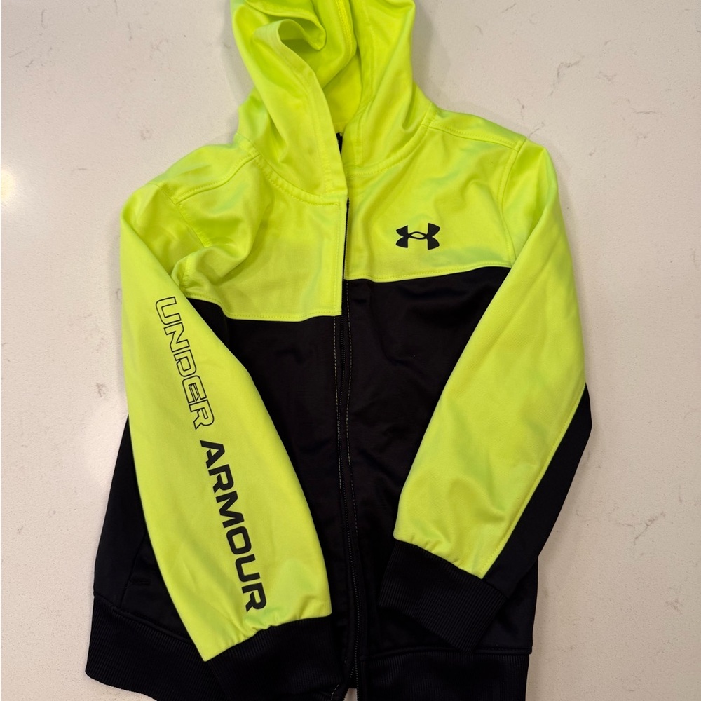 Under Armour Bright Yellow and Black Jacket and Pant set